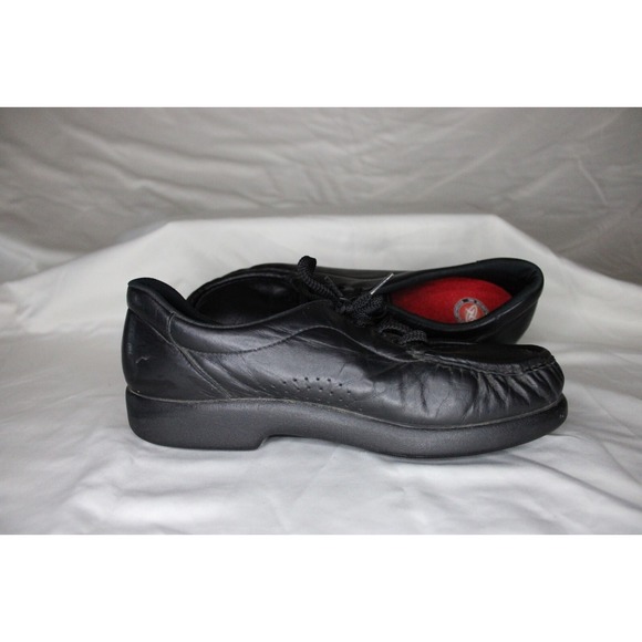 SAS Tripad Comfort Black Leather Moc Toe Oxford Lace Up Shoes Women's Size 9.5M - Picture 5 of 7